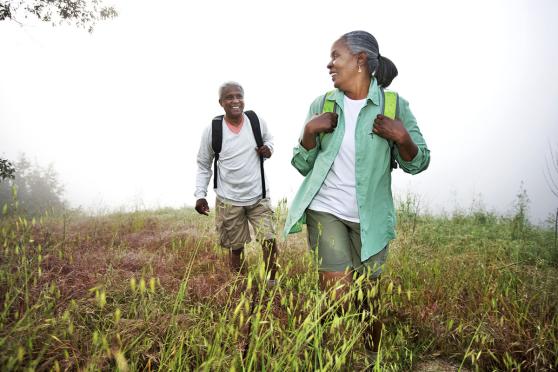 Couple hiking